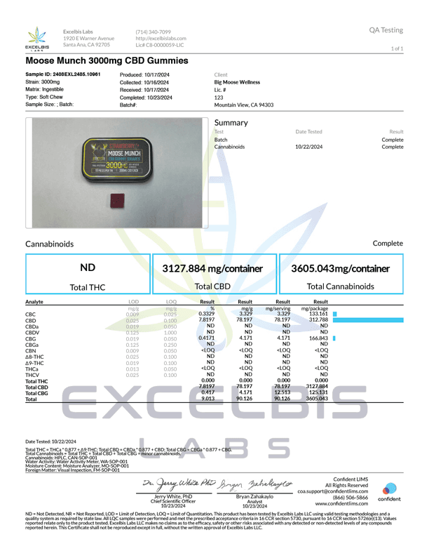 Moose Munch - 3000mg CBD Gummies - Strawberry
