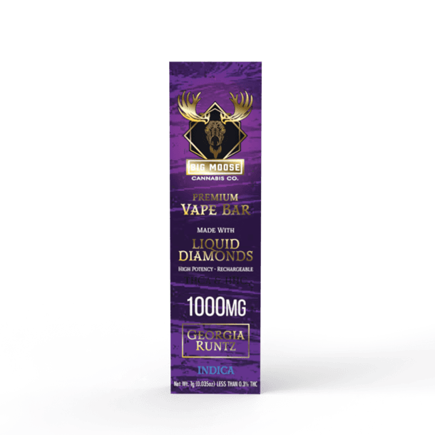 Big Moose 1000mg - Georgia Runtz - Diamond Infused Vape Bar gallery image