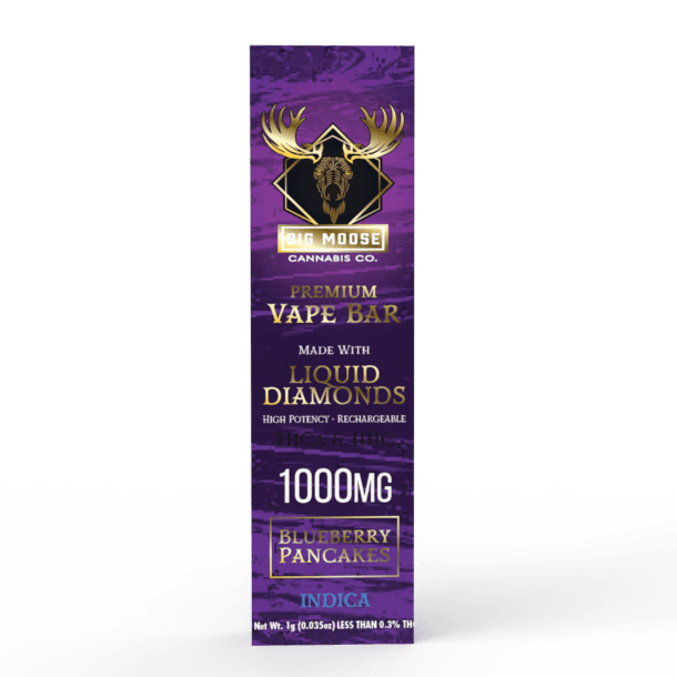 Big Moose 1000mg - Blueberry Pancakes - Diamond Infused Vape Bar gallery image