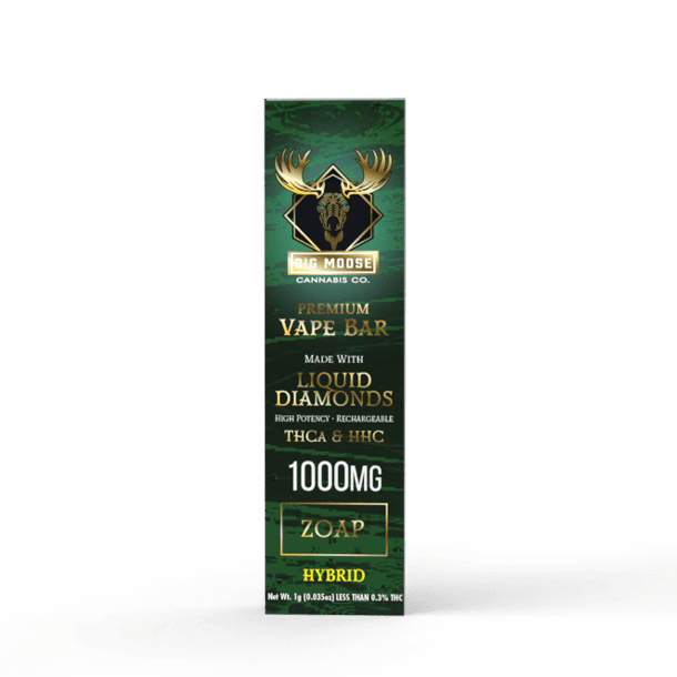 Big Moose 1000mg - Zoap - Diamond Infused Vape Bar gallery image